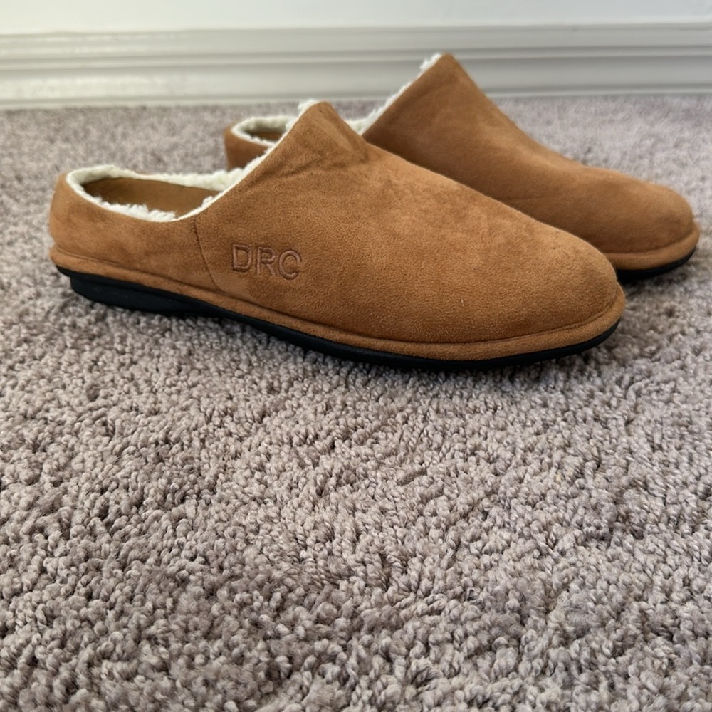 Dr.Comfort Men's Easy Therapeutic Slippers Camel Size 8 Wide - Picture 6 of 15